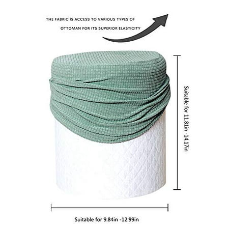 Green Frjjthchy Stretch Ottoman Slipcover Footstool Protector Cover High Elasticity Fabric Green Frjjthchy Stretch Ottoman Slipcover Footstool Protector Cover High Elasticity Fabric